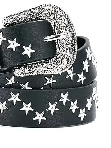Fashion New Bronze Bullet Belt Metal Belt Men And Women Punk Hardware Jeans Belt Y2K Belt Designer Belt Women's Belt