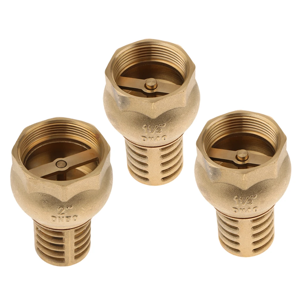 Brass Foot Valve Female Thread Bottom Valve Strainer Check Valve Water Pump Inlet Filter for Irrigation System