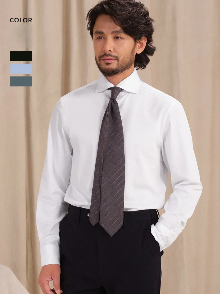 

Мужская рубашка Cultum Italian Slim Fit с длинным рукавом и воротником, повседневная, деловая, однотонная, легкая в уходе, формальная