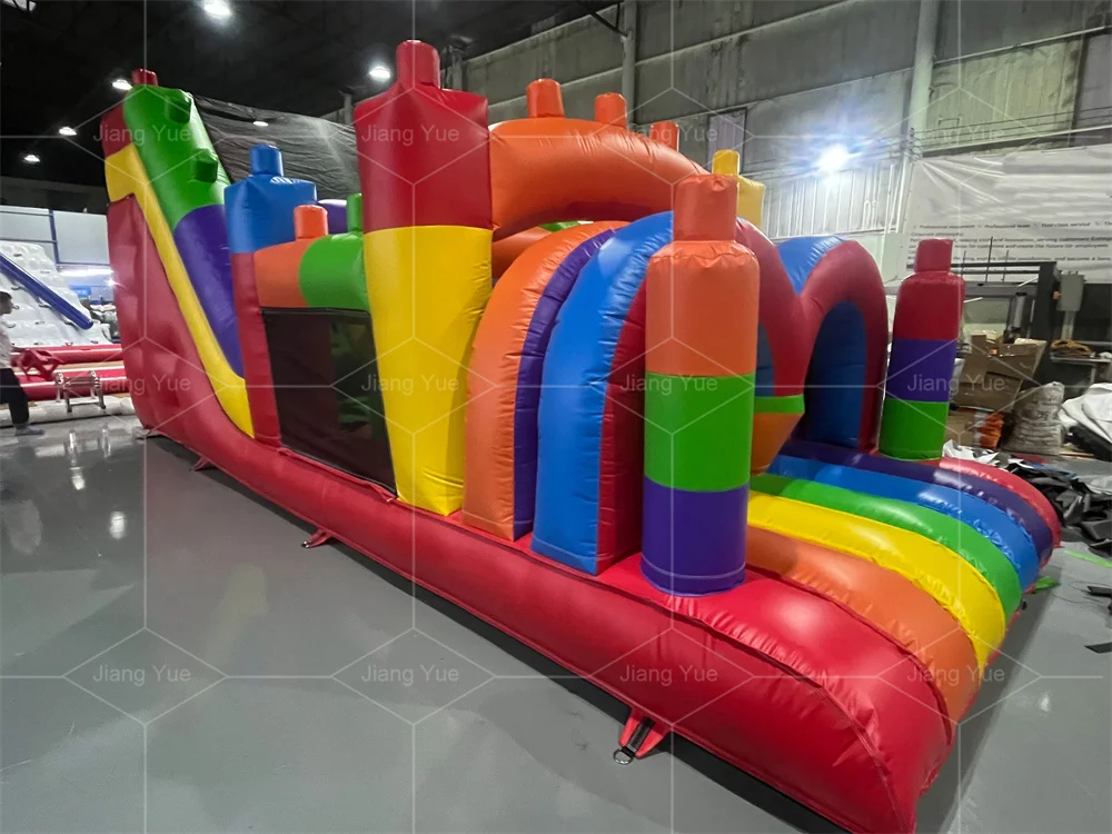 Customized Block Commercial Inflatable Bounce House Moon Walk Bouncy Castle Slide Obstacle Course From Guangzhou Factory