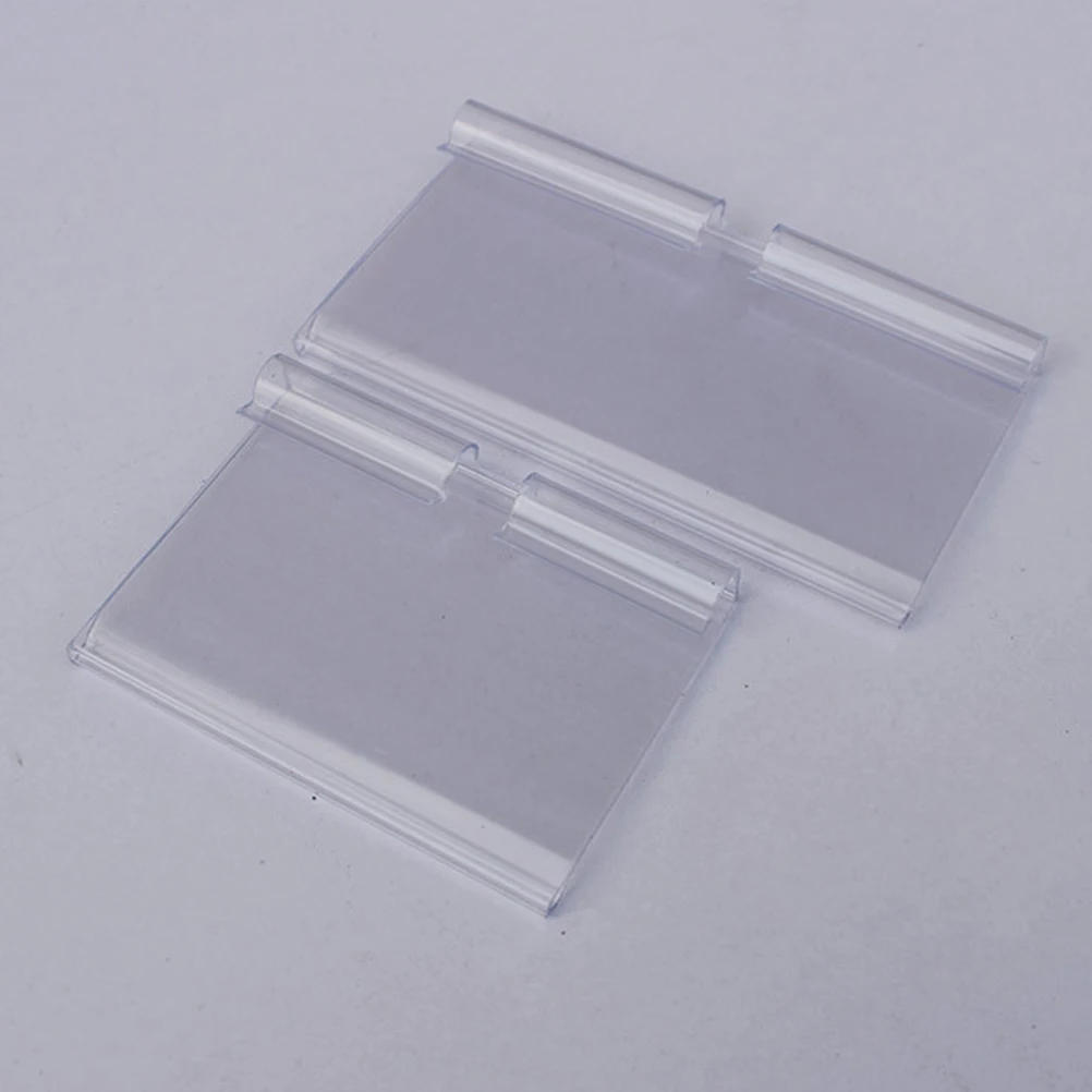 

24pcs 4.2X10Cm Price Tags Clear Plastic Label For Supermarket Retail Store Retail Price Tag Shelf Display Tag Markers