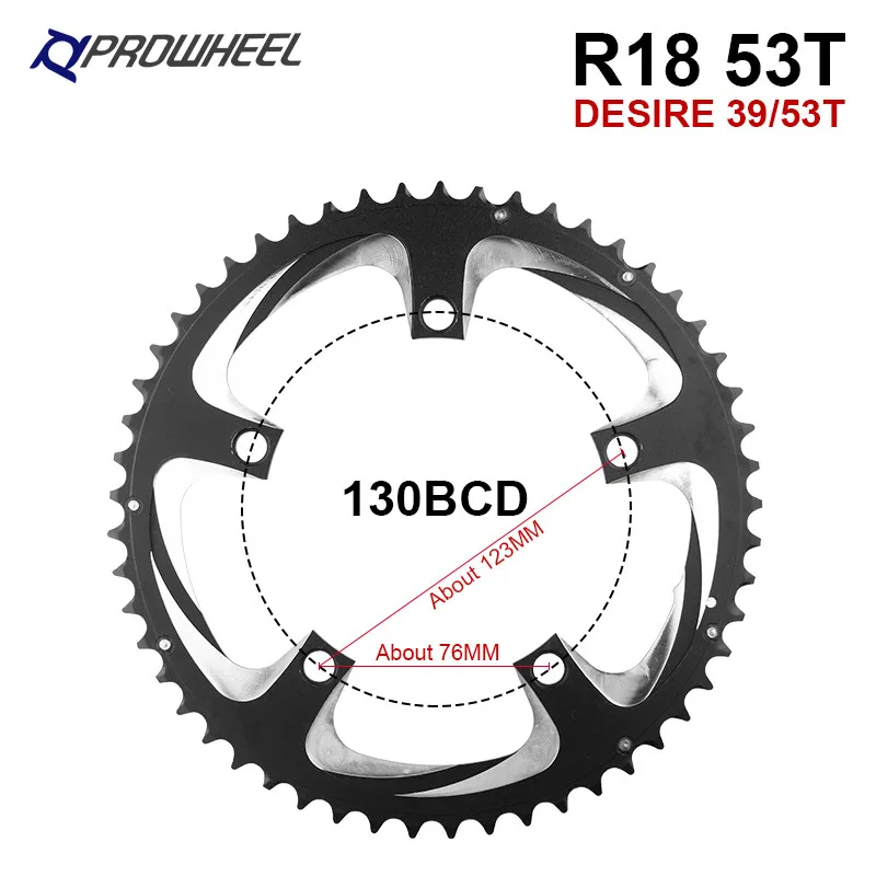 PROWHEEL 110BCD 4/5 Claws Road Bike Chainring 34T/50T Compatible with forShimano FC-R7000/R8000/R9000 Crankset Bicycle Parts