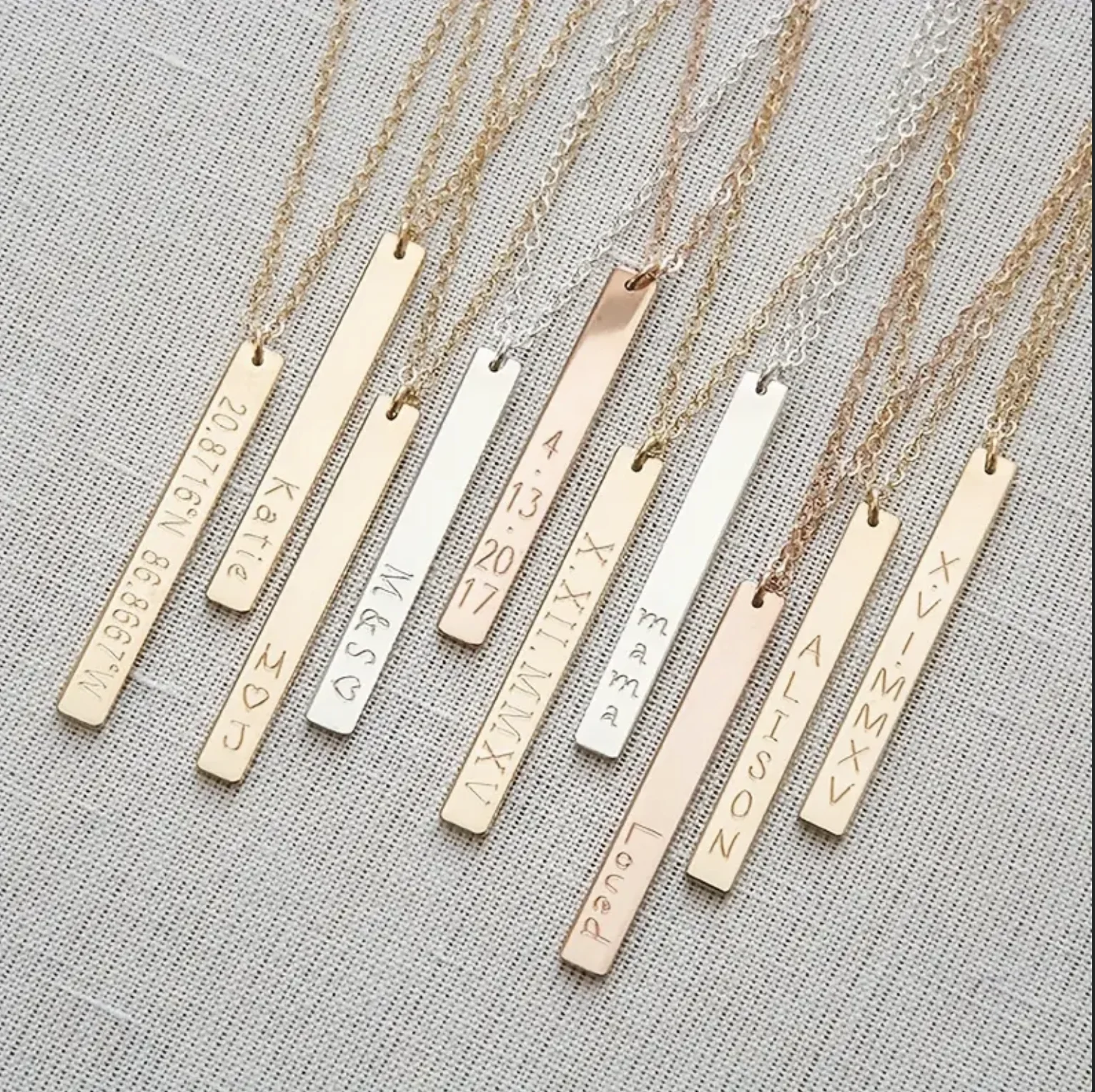 Personalized Stainless Steel Pendant Necklace - Engraved Name Jewelry for Birthday or Graduation Gift