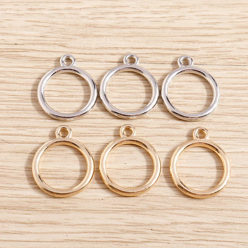 Tusember 30 Stücke 18*15mm Legierung Hohl Runde Charms Metall Anhänger Für Handgemachte Halsketten Ohrringe Armbänder Schmuck Machen DIY – Detail 6