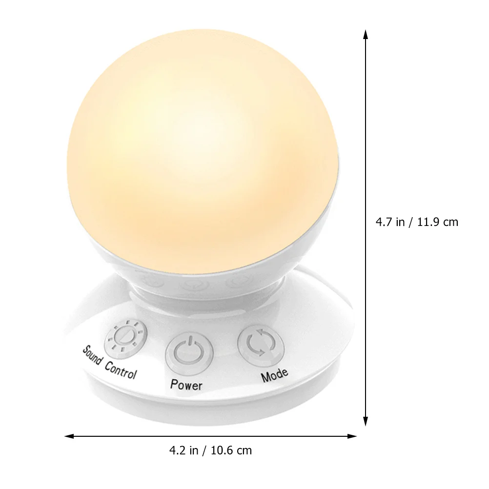 1 قطعة Rgb الكرة شكل ضوء التحكم الصوتي Led ضوء الليل 3 طرق الموسيقى إيقاع اللون تغيير الجدول مصباح لحزب غرفة النوم