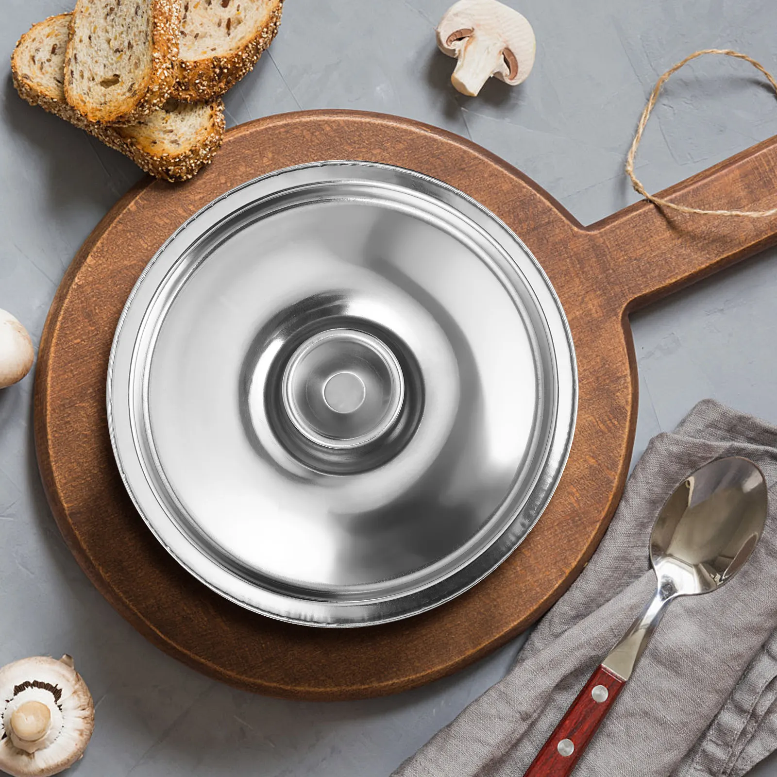 

6Pcs Stainless Steel Mini Pot Lid Small Pan Covers Universal Cookware Lid Heat Resistant for Cooking Seasoning Pots