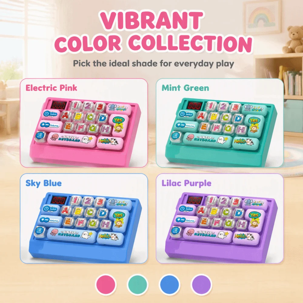 Electronic Game Quick Push Keyboard Game Machine Stress Relief Sensory Focus Training Pop Fidget Quick Push Handheld