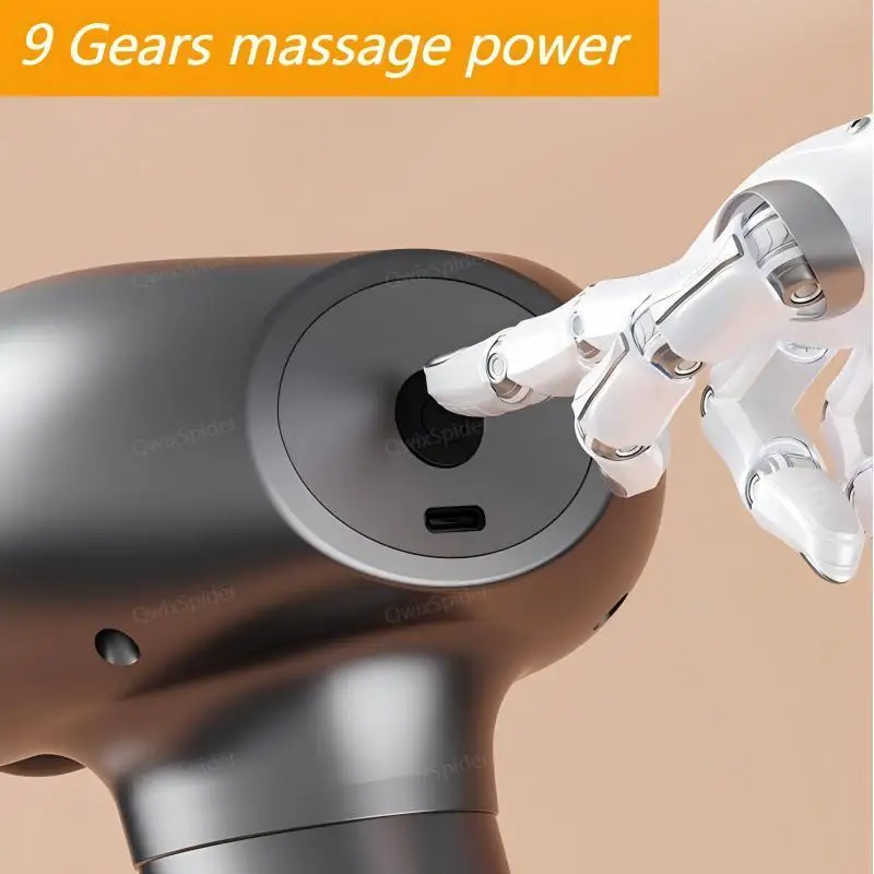 Professional Dual Heads Massage Gun Dildo Super Long Battery Life 4 Shape 8 Heads 9 Gears Home Appliance Double Heads Fascia Gun