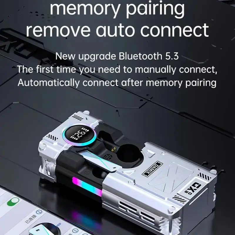 Mech Wireless Bluetooth Headphones Independent Connection Portable Power Bank Noise Reduction Wireless Bluetooth Earphones