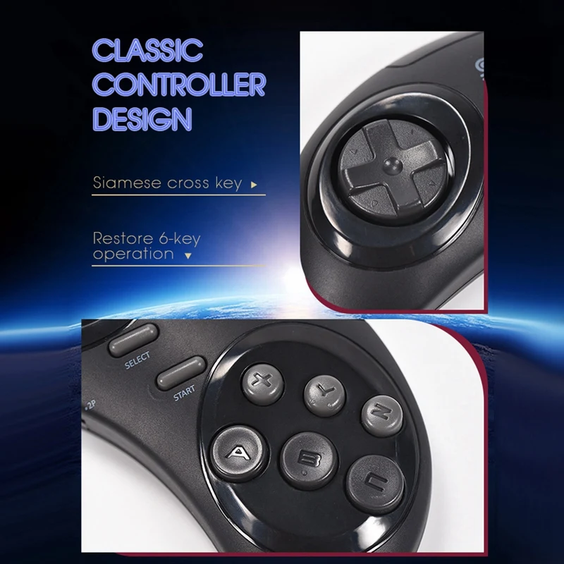 BTFL-Y2 SG ريترو وحدة تحكم ألعاب فيديو لاسلكية لـ Sega Mega Drive 2 لوحدة تحكم ألعاب الفيديو Sega NES