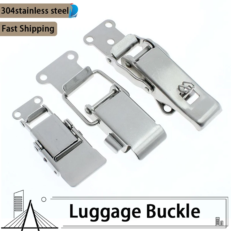 Thickened 304 Stainless Steel Buckle Box Lock with Safety Self-Locking - Durable Accessory for Secure Box Closure
