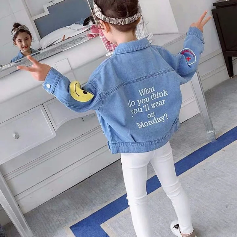 

Girls Baby's Kids Coat Jacket Outwear Cotton 2022 Classic Jean Spring Autumn Overcoat Top Outdoor Party Teenagers Children's Clo