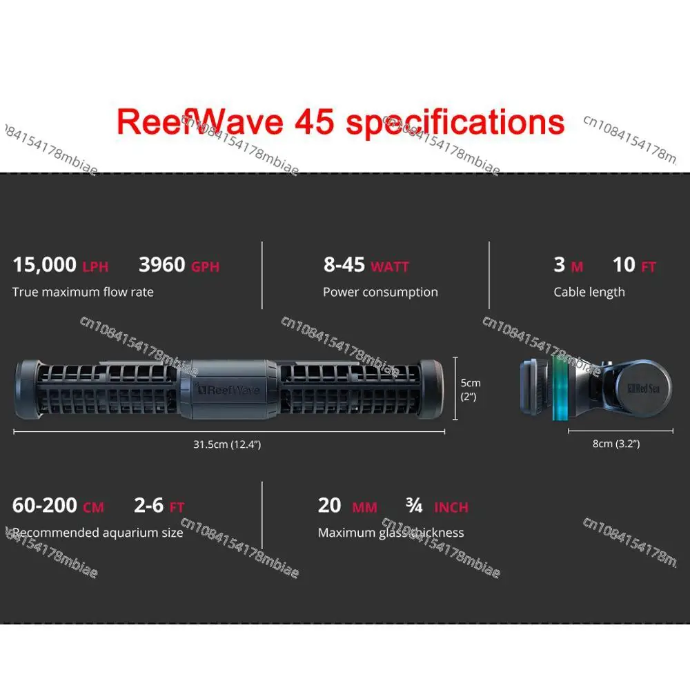 Red Sea ReefWave 25/45 WiFi Program Wave Maker Marine Reef Coral Aquarium Fish Tank Silent Wavemaker Not Maxspect Gyre Jebao CP