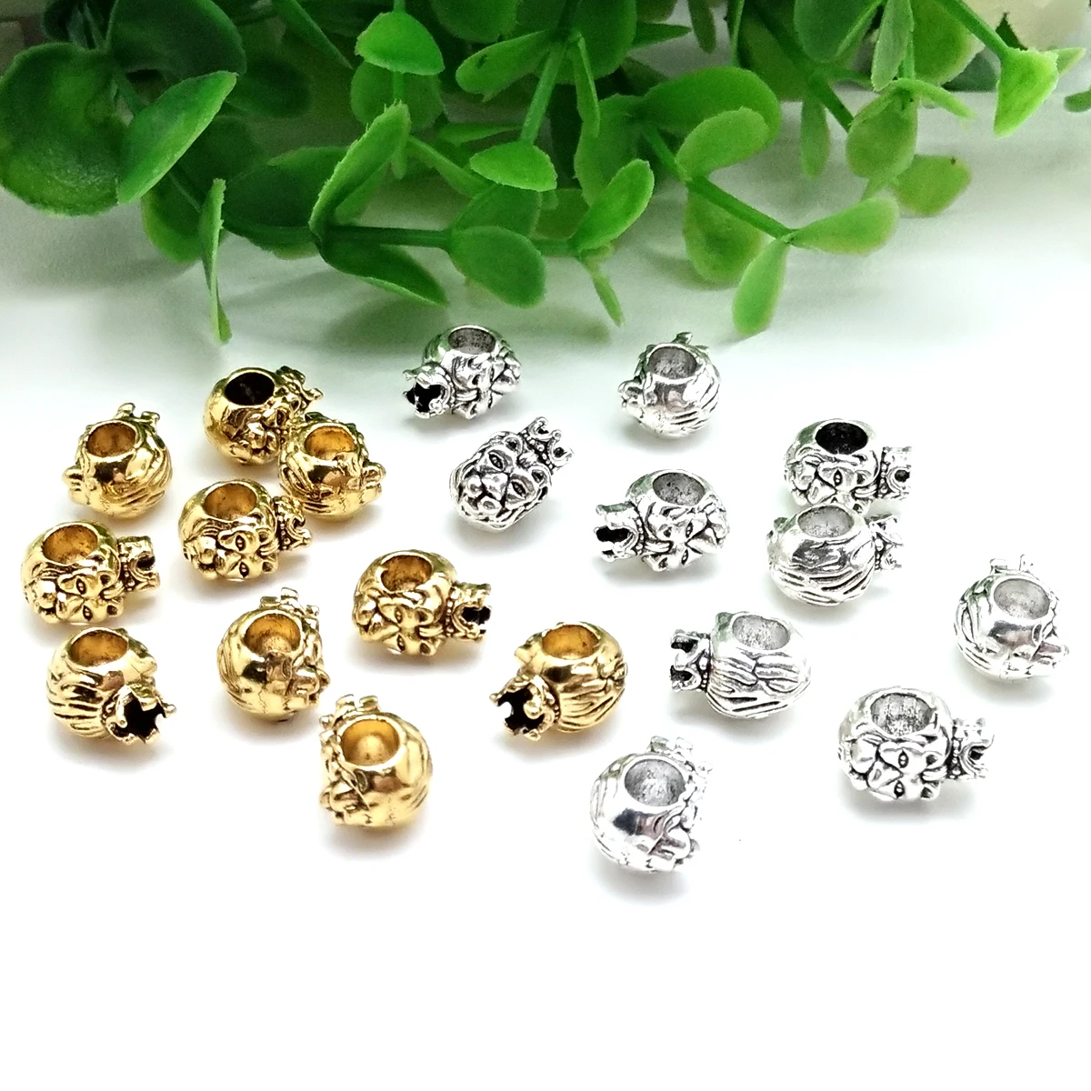 10 قطعة/الوحدة مزيج البومة الحيوان الخرز قلادة جالبة للحظ الخرز سبائك الزنك الأسد حبة DIY بها بنفسك ل القرط سوار صنع المجوهرات اكسسوارات #6