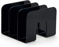 Organizador de mesa preto padrão, suporte do arquivo do escritório, organizador do livro, porta-revistas, Novo, 2023