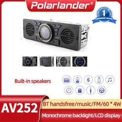 AV252 built-in 2 speakers car radio 12V Bluetooth handfree FM USB SD AUX IN audio in dash stereo MP3 player