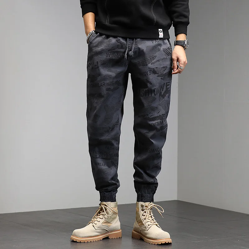 

Новинка 2025 года, камуфляжные брюки, мужские тактические брюки с манжетами, уличная износостойкая универсальная мужская рабочая одежда, модная весна-осень