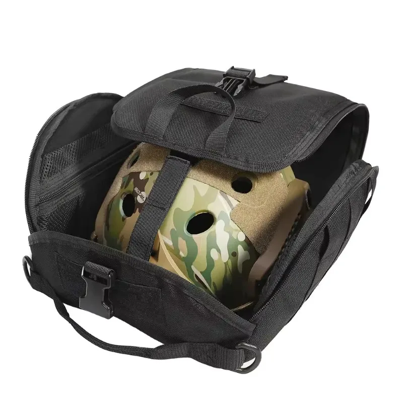 ZK30 Tactical Helmet Bag Pack Multi-Purpose Molle Storage Carrying Pouch for Sports Hunting Shooting Combat Helmets