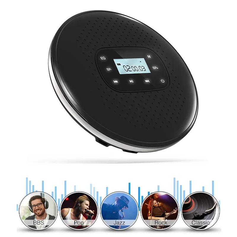 

Стильный портативный CD Walkman, перезаряжаемый интеллектуальный сенсорный экран, CD-плеер, цифровой дисплей, стереодинамик для студентов, многоразовый