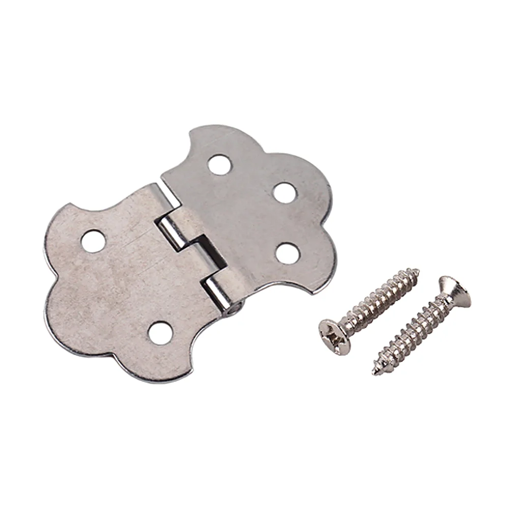 

1 Set Box Guitar 3 String Metal Hinge Tailpiece with Screws for Box Guitar (Silver)