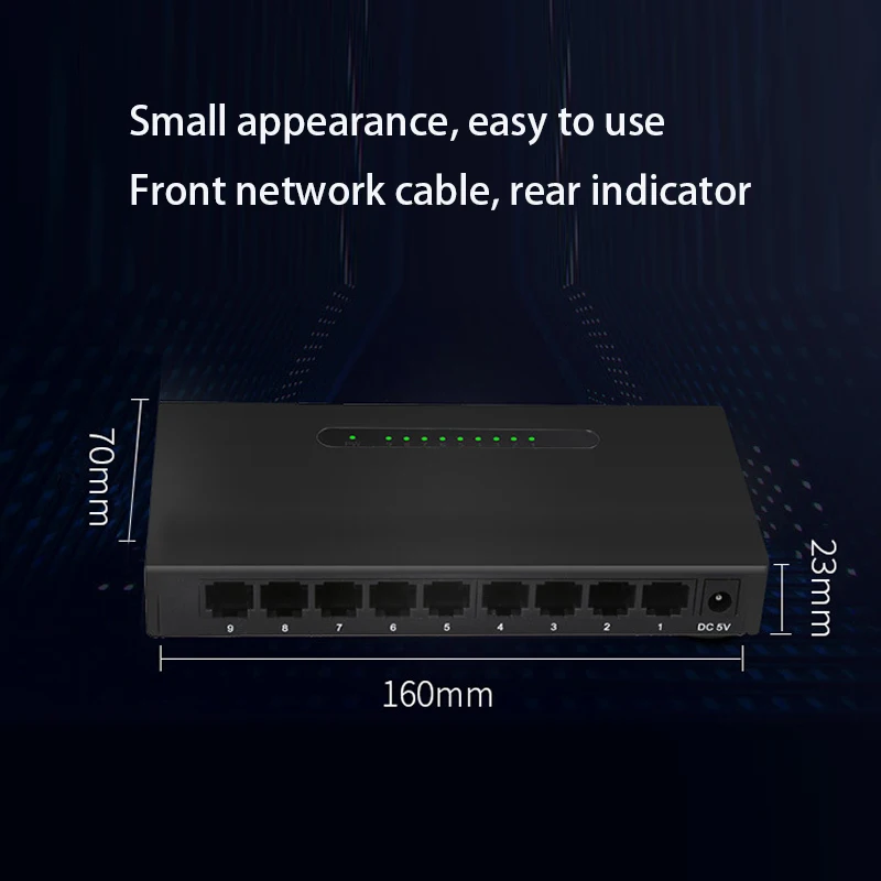 كامل السيارات لعبة تحميل محول 10/100Mbps 9 ميناء لعبة جهاز سويتش للشبكات الإنترنت الفاصل التوصيل والتشغيل لين RJ45 محور إيثرنت سريع