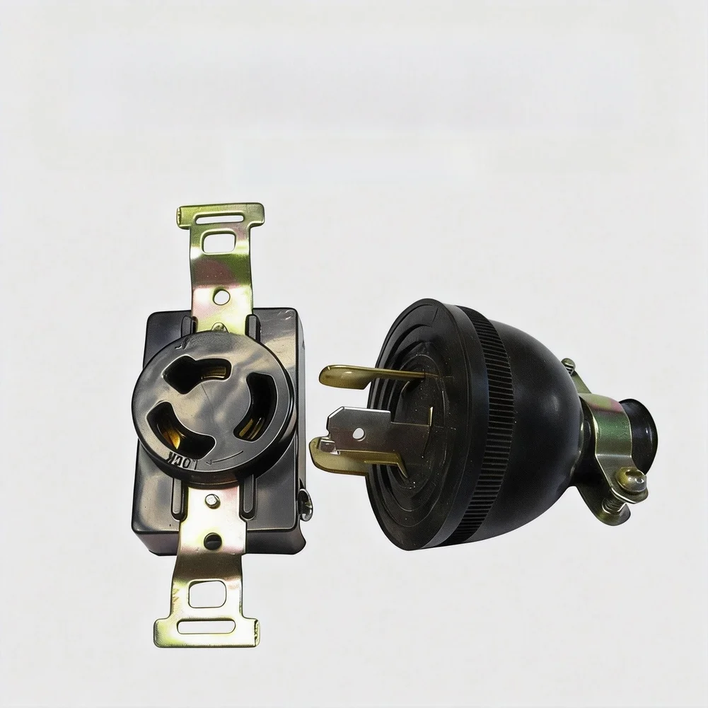 

Разъем-розетка стандартного типа 30А 250В для дизельных генераторов 3-8 кВт (модели 168F, 192F), панельный, черный