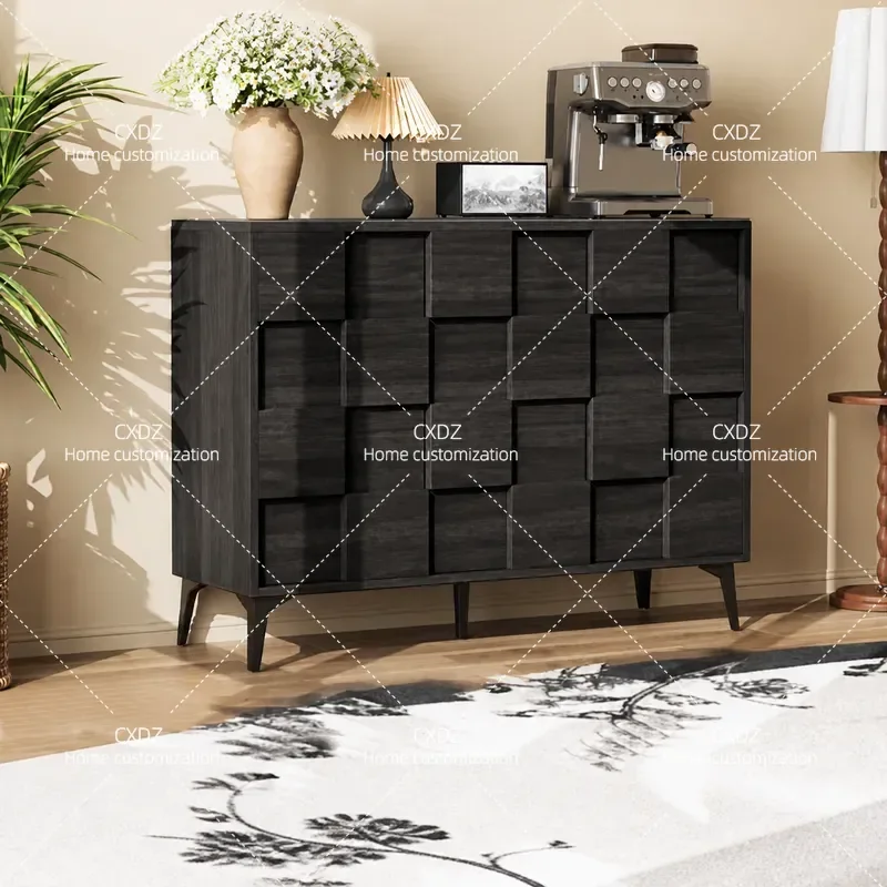 Chinese Antique Style Solid Wood Side Cabinet for Living Room Dining Room Bedroom Kitchen Shoe Storage Locker Home Furniture