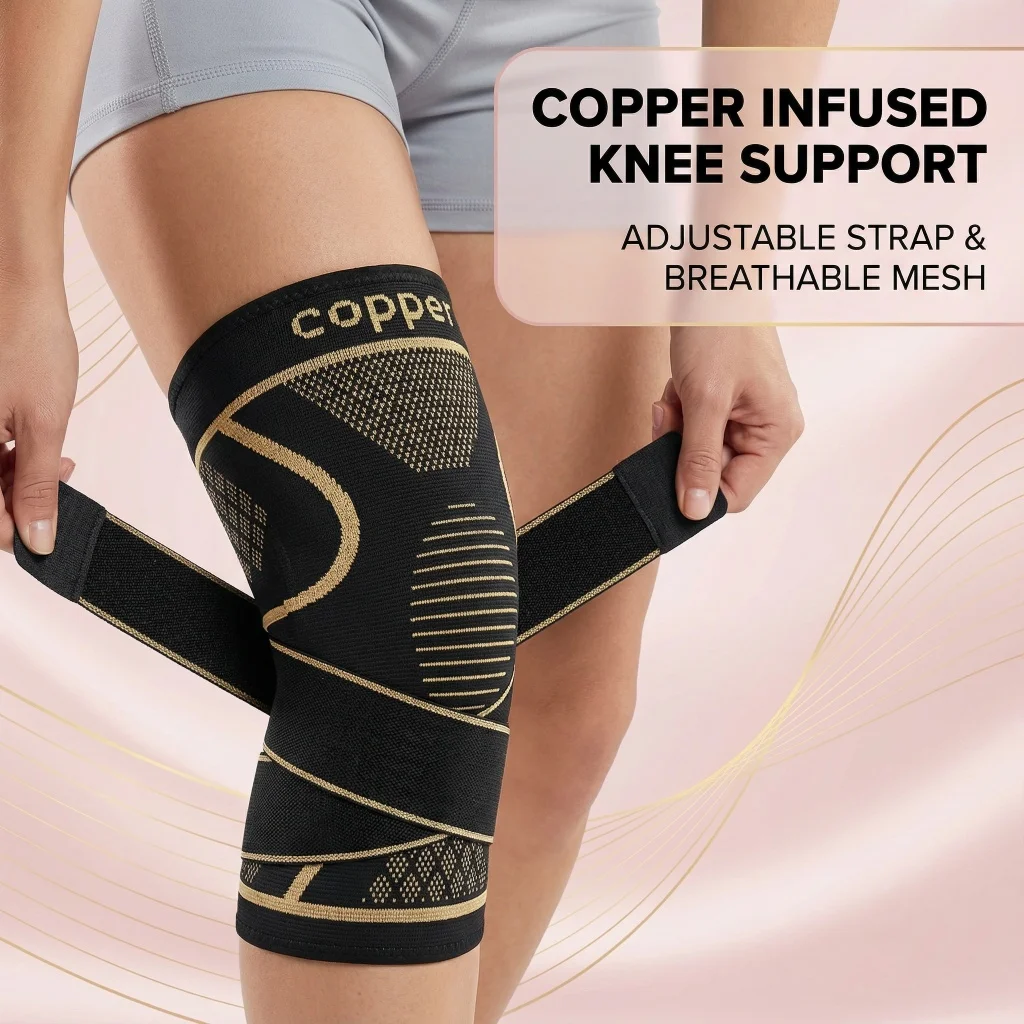 Copper Ion Knee Bra…