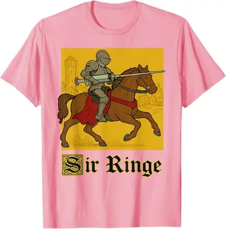 Sir Ringe Knight Vintage Pun T-Shirt Funny Medieval Renaissance Festival Tee Y2k Art Graphic Outfit Short Sleeve Blouses Novelty