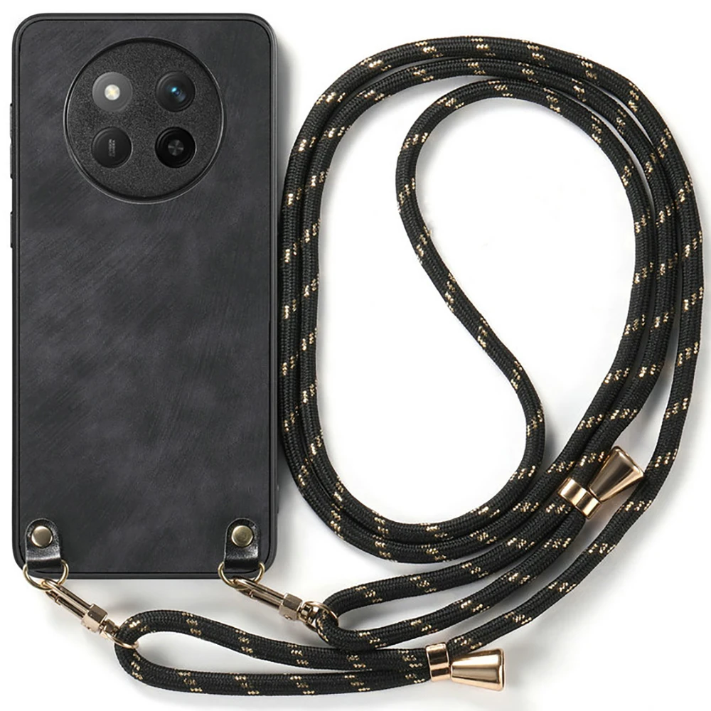 Para Huawei Honor Magic 8 Pro 5G bandolera armadura Funda trasera de cuero Honor Magic 7 Lite Funda Magic 6 Pro 8 Lite Funda de parachoques