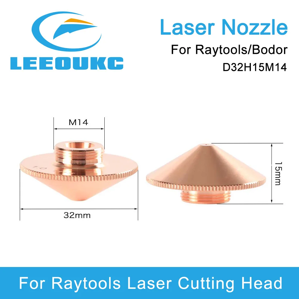 Raytools Bodor Nozzle Single/Double Layer Dia.32mm Caliber 0.8-5.0mm For Empower Fiber Laser Head Bodor Glorystar Laser Machine