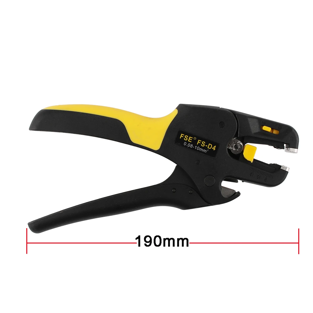 New Arrival FS-D4 Self-Adjusting Insulation Pliers Wire Cutter Wire Stripper Range 0.08-10.0mm2 Flat Nose Plastic Handle