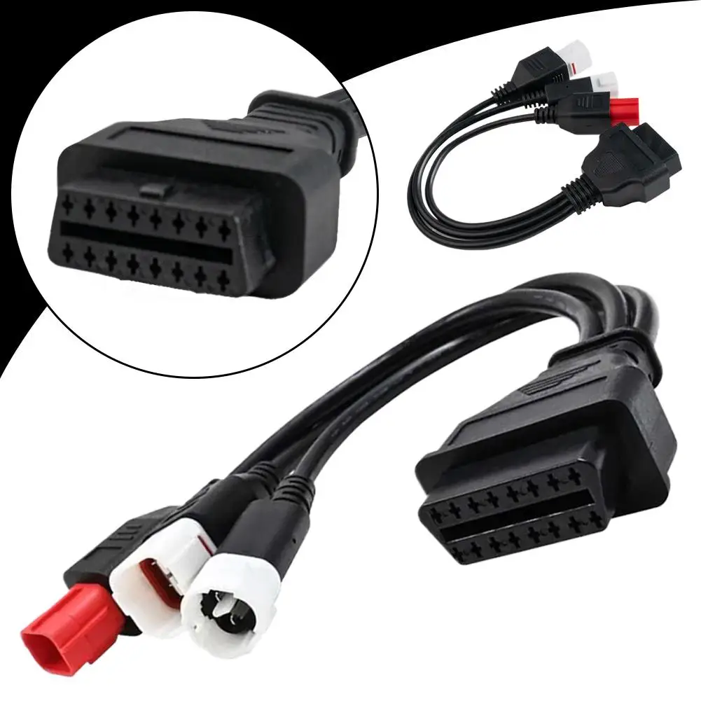 

OBD 16-контактный адаптер для мотоцикла, провод для Yamaha 3, 4-контактный 6-контактный разъем для Honda, удлинительный кабель, диагностический разъем, аксессуары W8H2