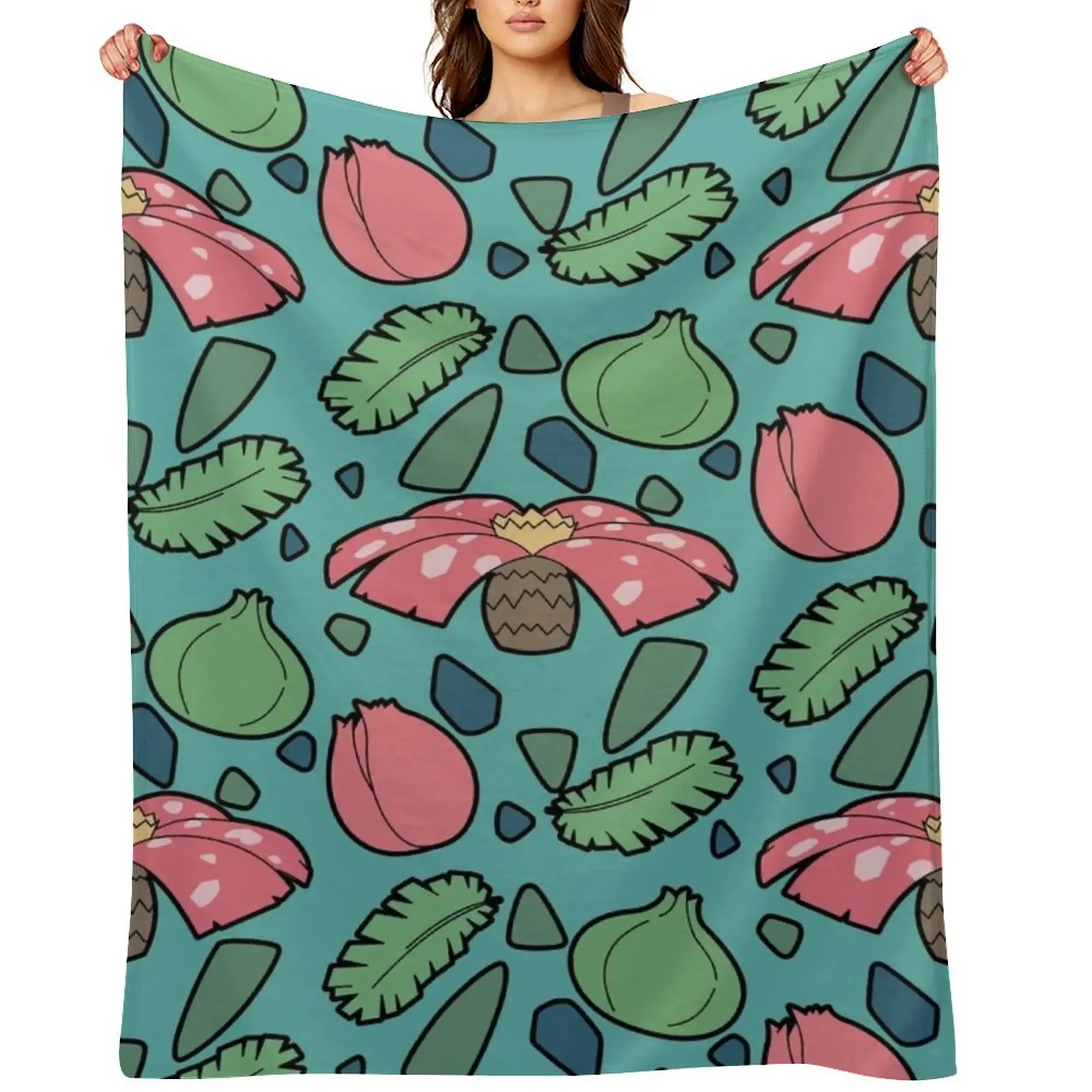 

Seed Monster Collage Throw Blanket blankets ands heavy to sleep Blankets Sofas Of Decoration Hair Blankets
