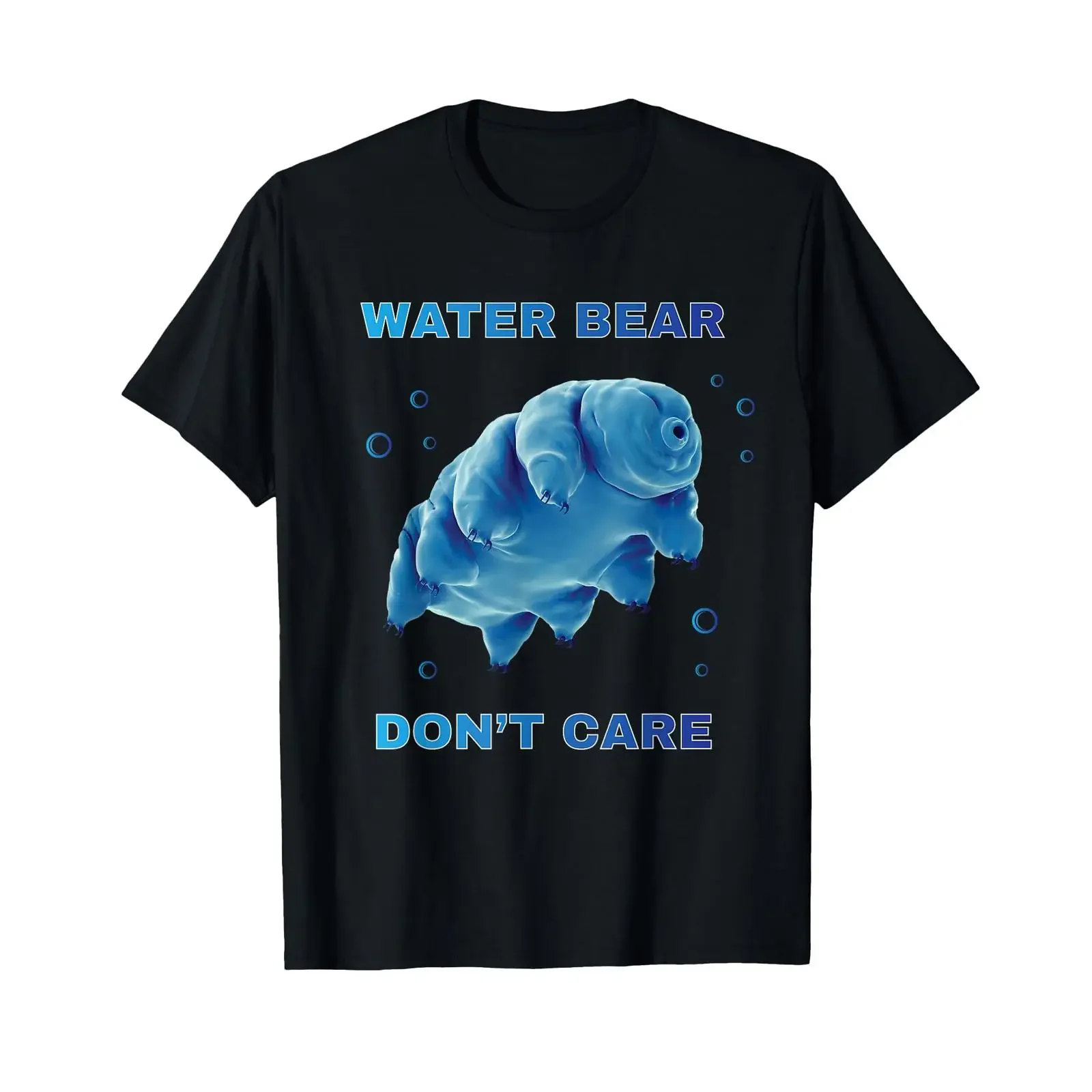 Water Bear Don't Care Tardigrade Biology T Shirt vintage Washed Slightly Versatile Unisex Soft Breathable Casual