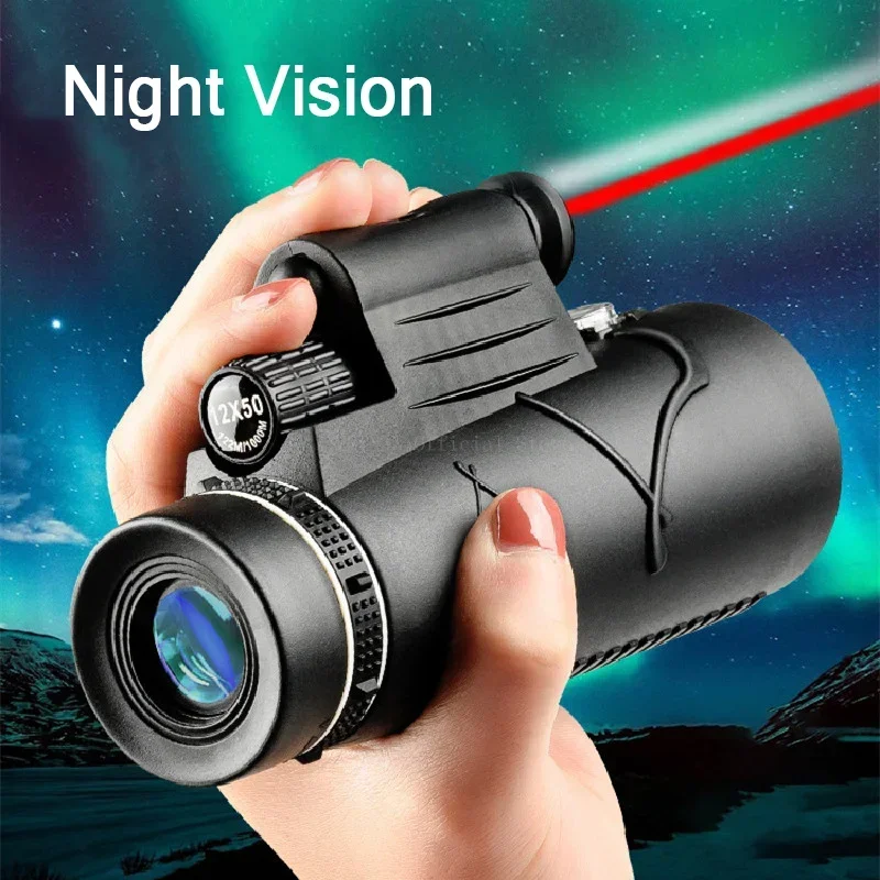 Powerful 50X60 HD Monocular Telescope Long Range Zoom With Tripod Phone Clip For Outdoor Hunting Camping Tourism