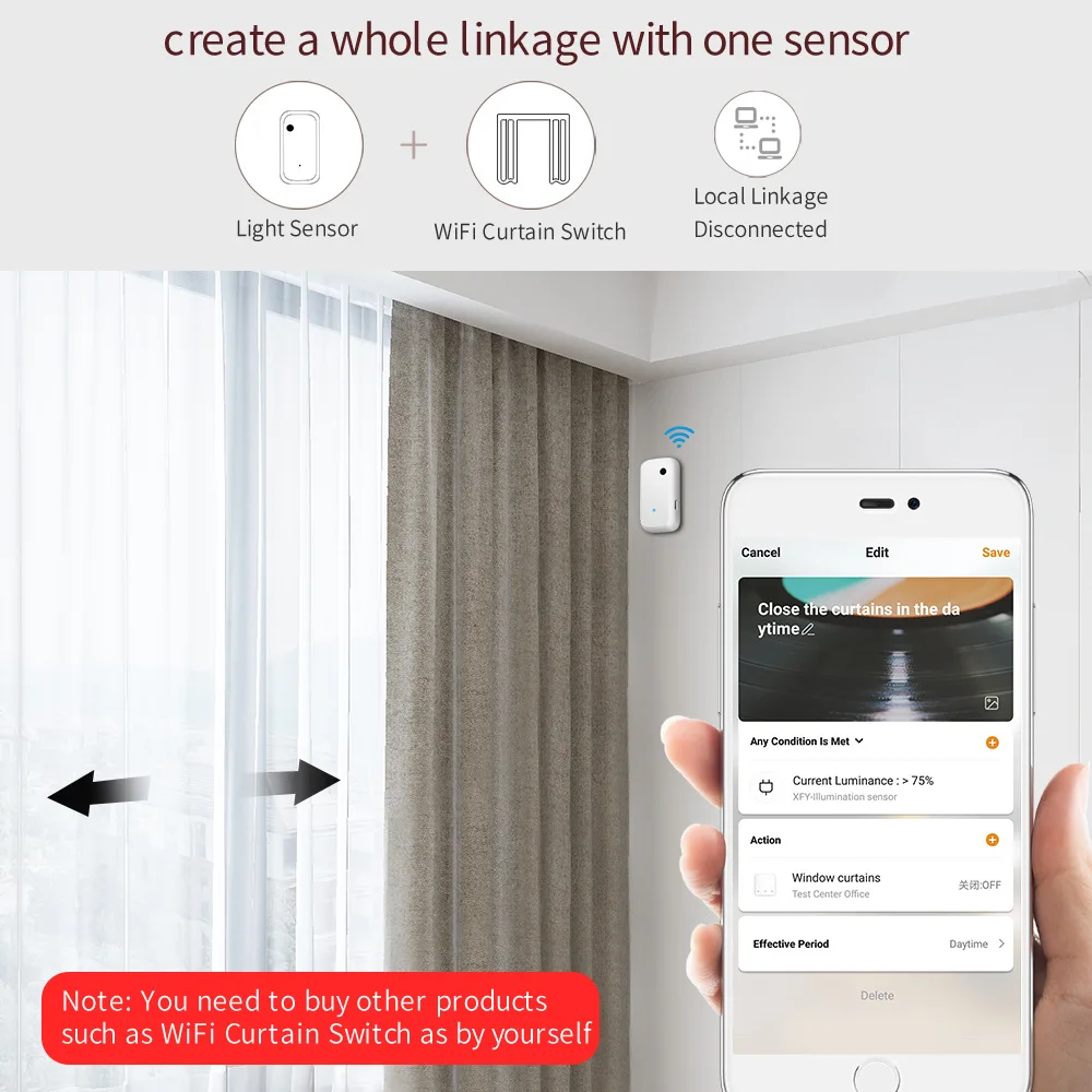 Tuya WiFi ZigBee Light Sensor Intelligent Home Illumination Sensor Brightness Detector Automation Work with Smart life Linkage