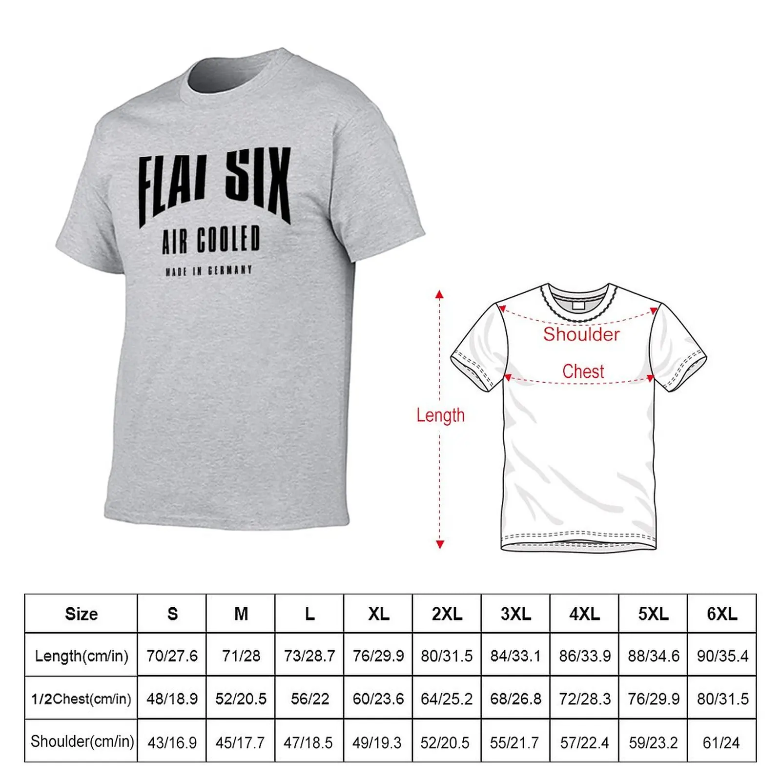 FLAT SIX AIR COOLED T-Shirt Short sleeve tee sweat shirt quick-drying mens clothes