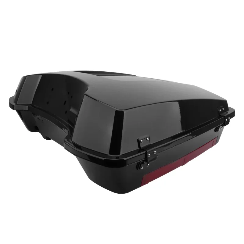 Motorcycle Black Chopped Tail Boxes Top Box Case Tour Pak Trunk for n Touring 1997-2013