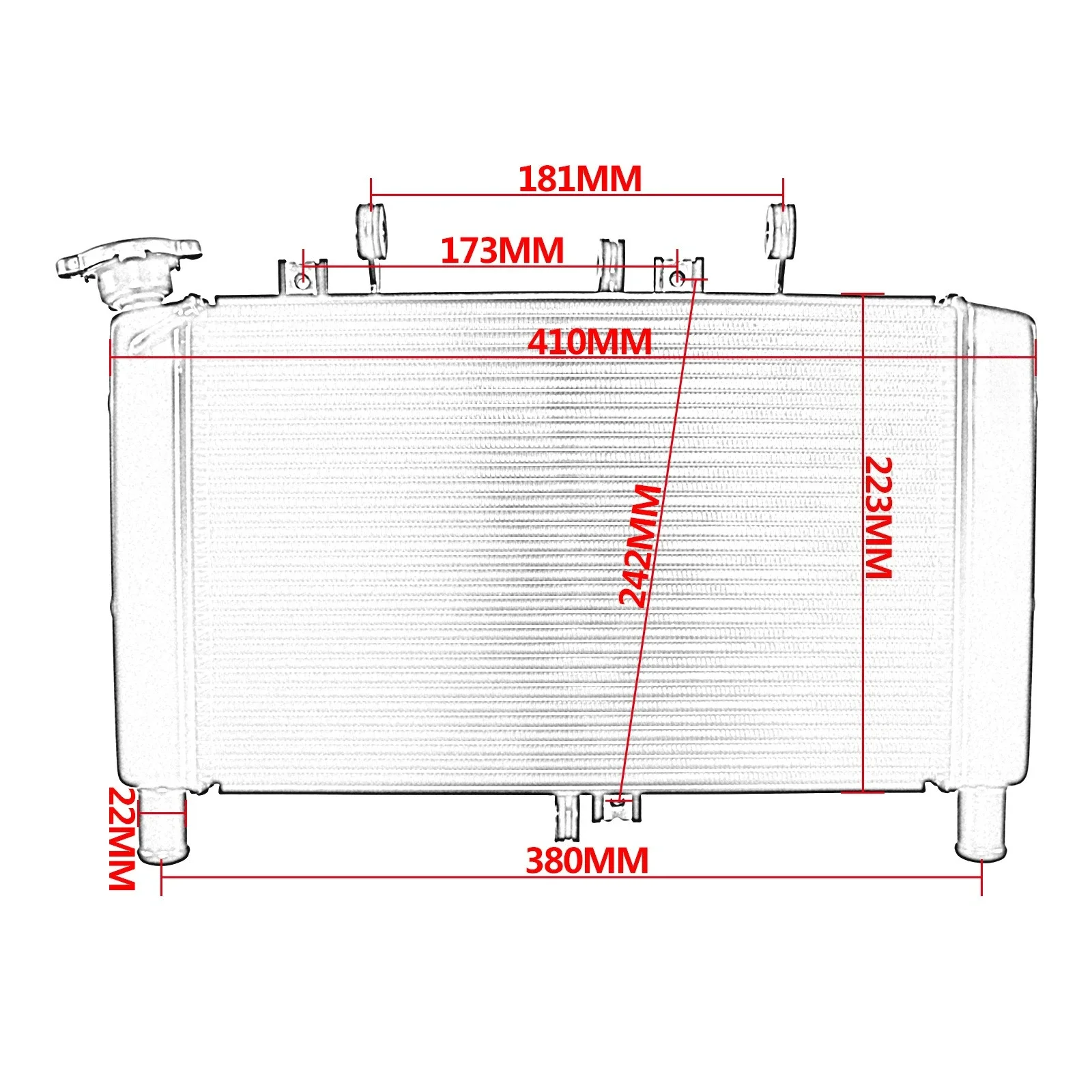Suitable for MT-09 SP 21-23 Modified Motorcycle, Water Tank Assembly, Radiator, Water Cooler