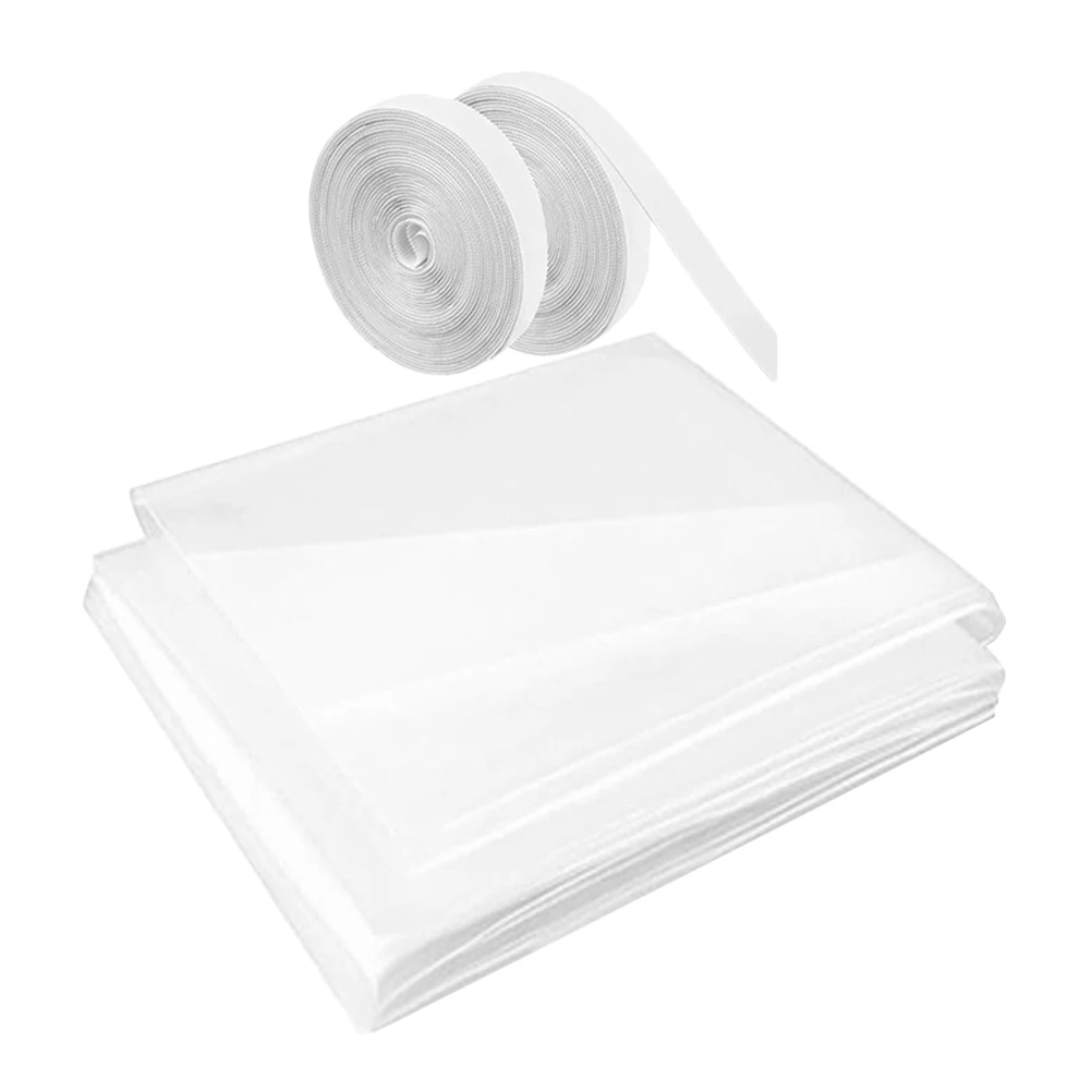 

1 Set Winter Window Insulation Kit Thermal Pvc Film Windproof Cover For Aluminum Sliding Basement Windows 117Characters