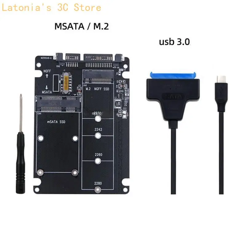 for M.2 NGFF mSATA SSD to 2.5 SSD Drives, Connector Converter Expansion Card Supports for M.2 2280,2260, 2242, 22 X3UB