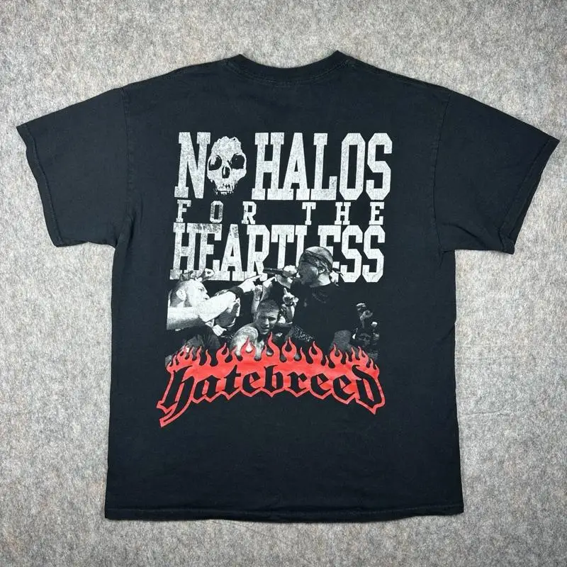 

Hatebreed 2014 Tour T Shirt No Halos for the Heartless Hardcore Metal Band Large