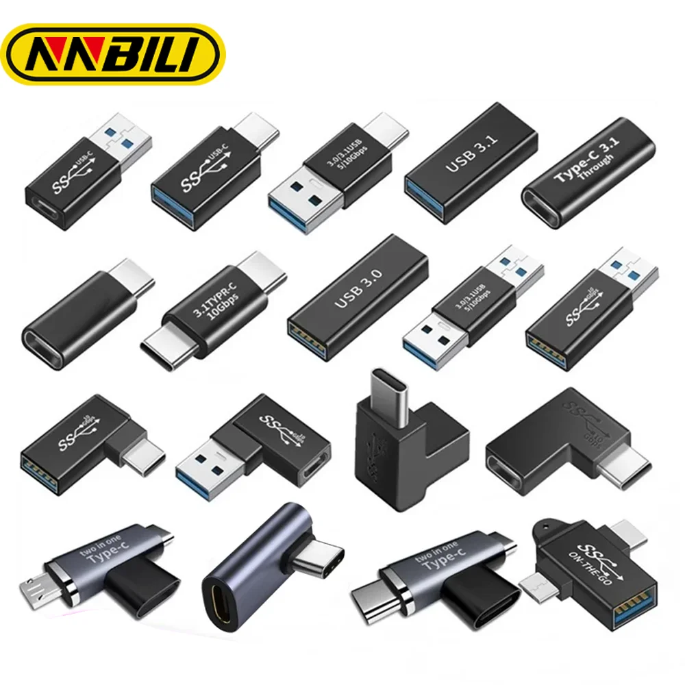 NNBILI Universal OTG Type C Adapter USB C Male to Micro USB Female USB-C Converter for Macbook Samsung Huawei Connector