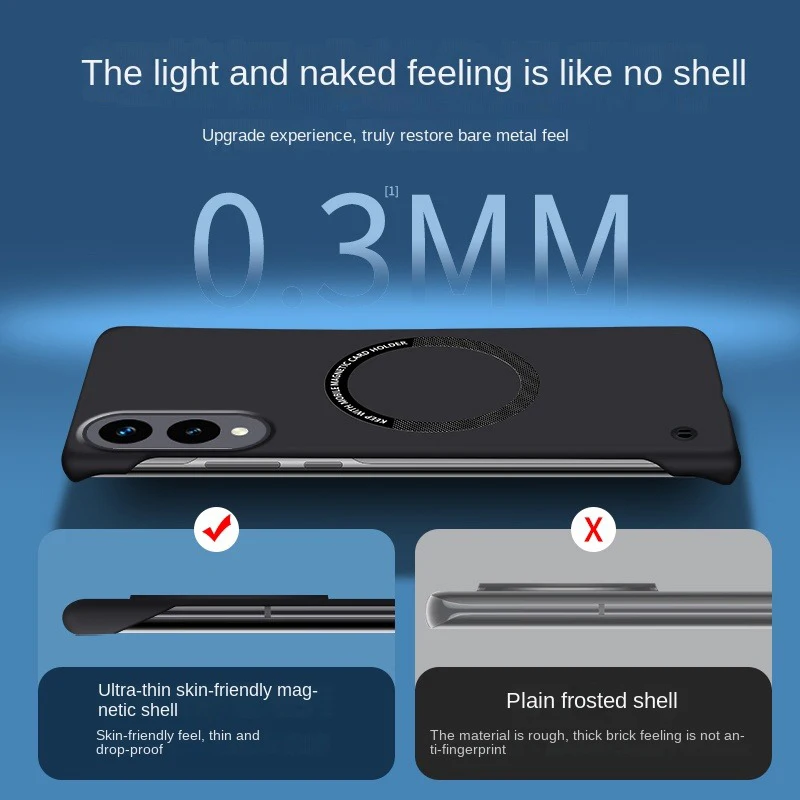 حافظة شحن لاسلكية Magsafe مغناطيسية بدون إطار لهاتف سامسونج S25 Edge S24 S23 S22 S21 S20 Ultra FE S10 S9 Plus غطاء كمبيوتر صلب