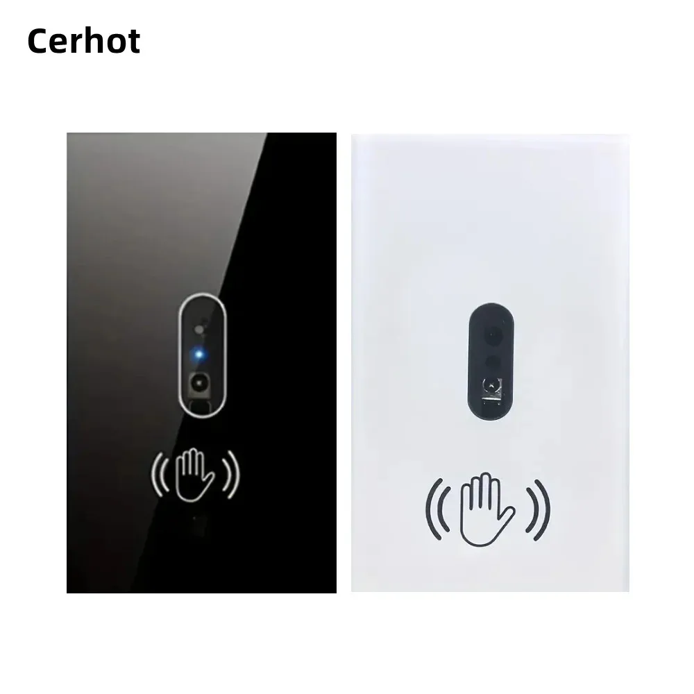 Cerhot Need Neutral Wire IR Wall Light Switch Wave Infrared Sensor No Need Touch EU UK 220V Glass Screen Panel Electrical