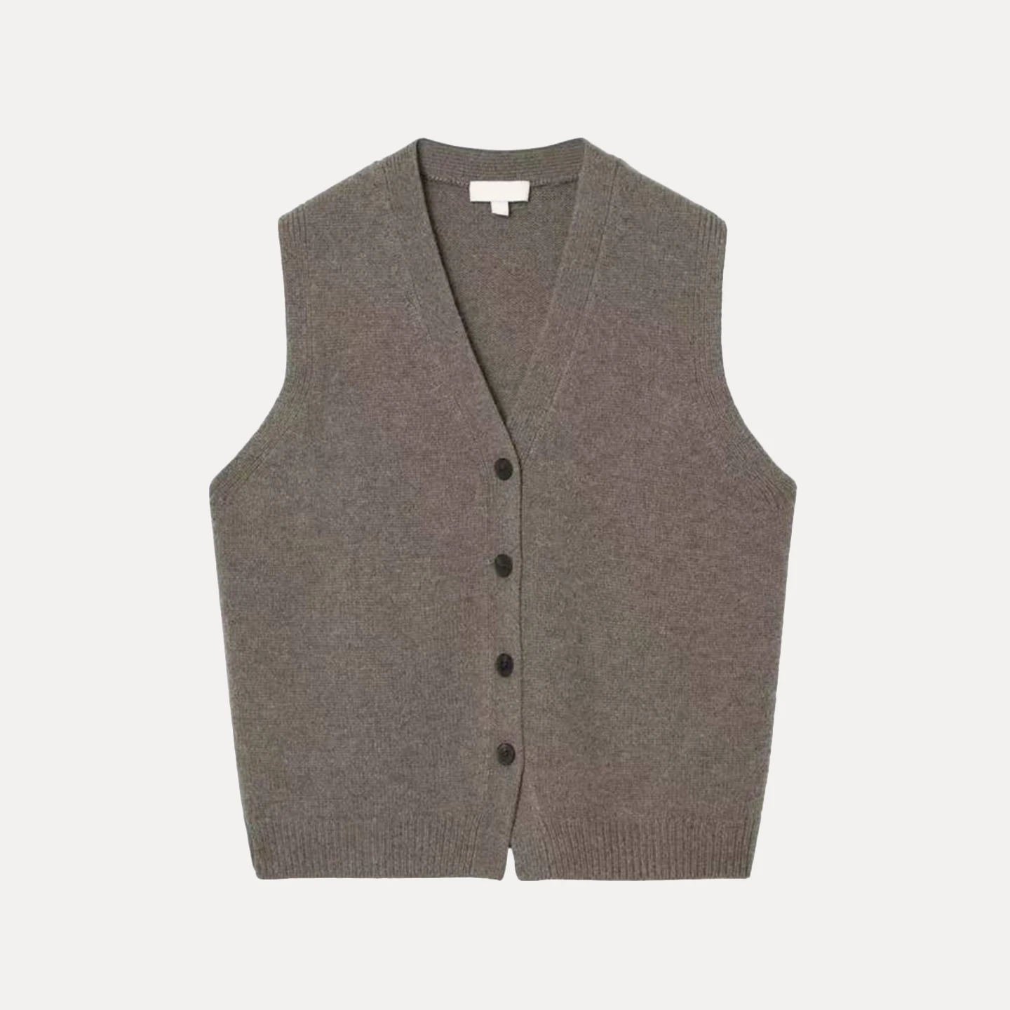 

Женский вязаный тонкий жилет из смеси шерсти, повседневный свободный крой, кардиган из полиэфирной ткани с V-образным вырезом, цельный кардиган