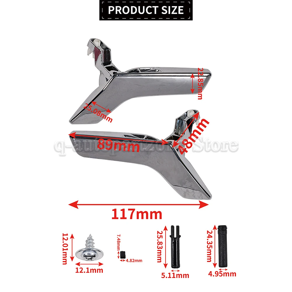 2Pcs Left & Right Inside Door Handle Repair Kit For Mercedes-Benz W204 C250 C300 C350 2047201171 2047202271