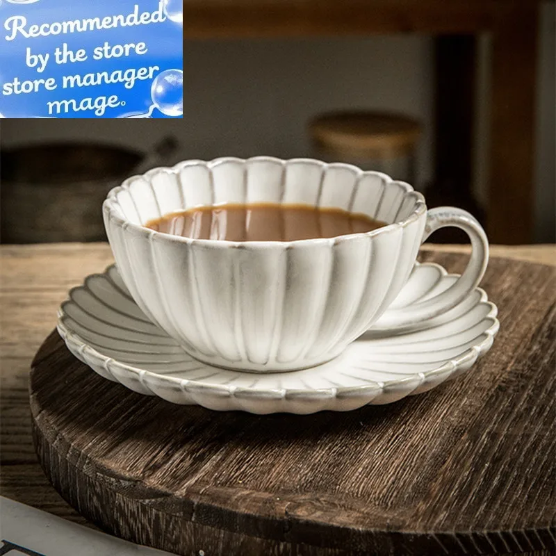 

Керамическая кружка с набором блюдца, посуда для напитков, кофейная чашка, оригинальные чашки для завтрака, красивые чайные чашки, милые кружки, 220 мл, 2 шт., набор