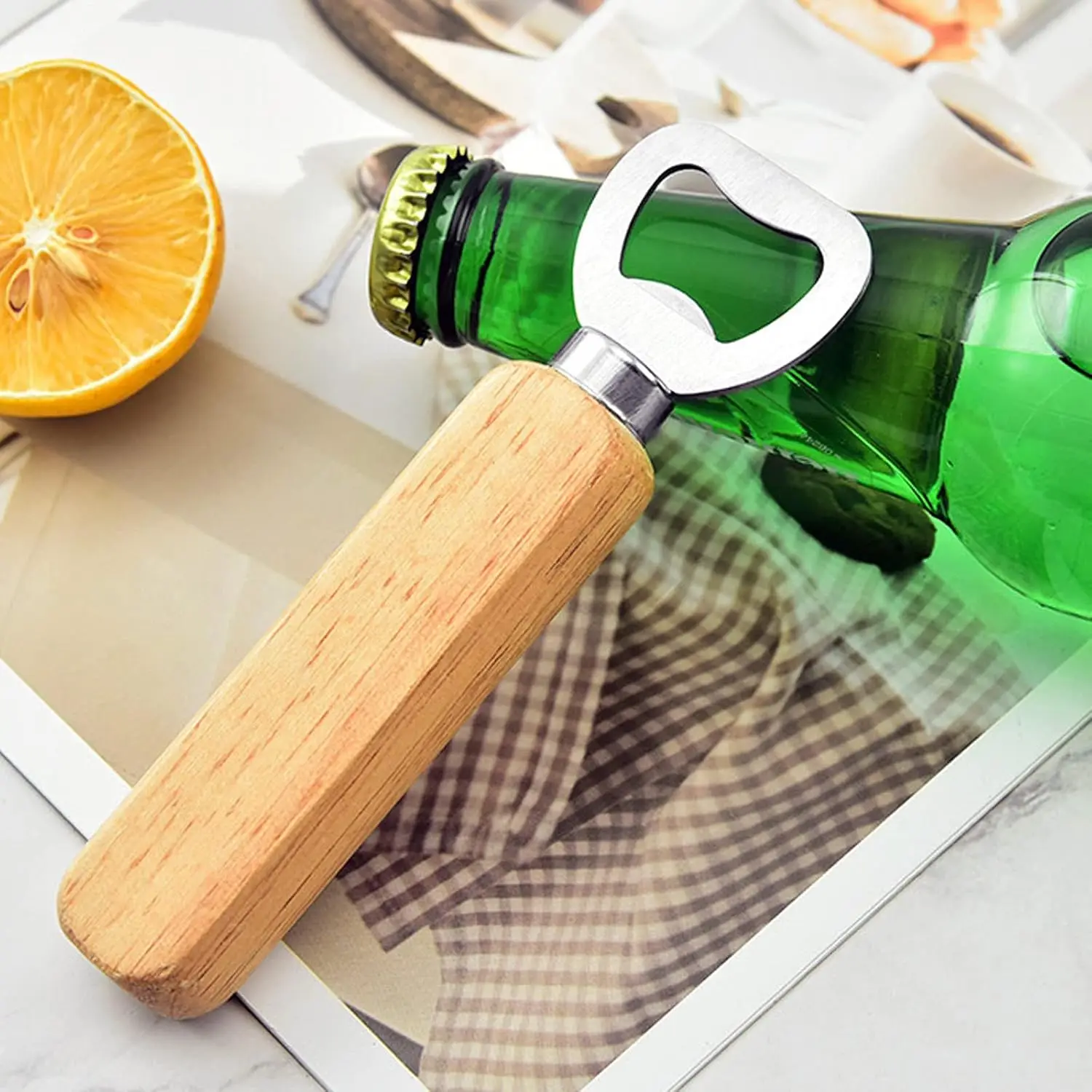 Dofiki-set bestaande uit 25/50/100/200 houten flesopeners - het ideale cadeau voor mannen en bierliefhebbers - afbeelding 2
